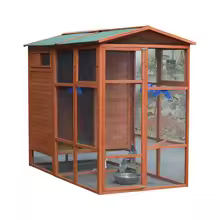 Skybound Sanctuary Premium Bird Cage - Eco-Friendly Wood & Metal - Image 3