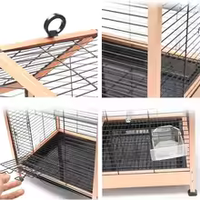 Rust-Resistant Metal Bird Cage with Rooftop Ladder for Parrots & Lovebirds - Image 5