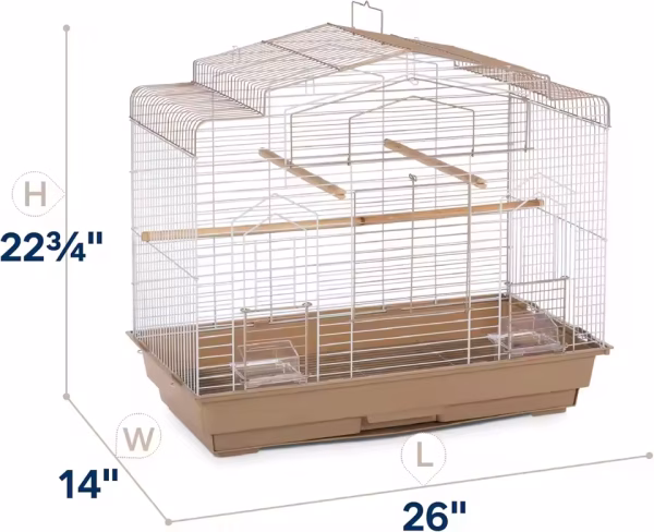 Barn Style Bird Cage for Parakeets, Cockatiels, Finches & Parrots - Image 6