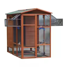 Skybound Sanctuary Premium Bird Cage - Eco-Friendly Wood & Metal - Image 5