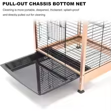 Rust-Resistant Metal Bird Cage with Rooftop Ladder for Parrots & Lovebirds - Image 4