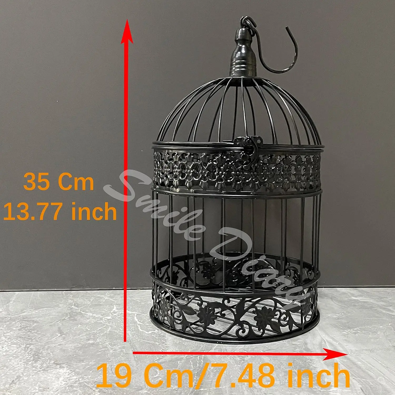 Vintage Round Iron Birdcage Decor for Weddings & Hanging Flowers - Image 4