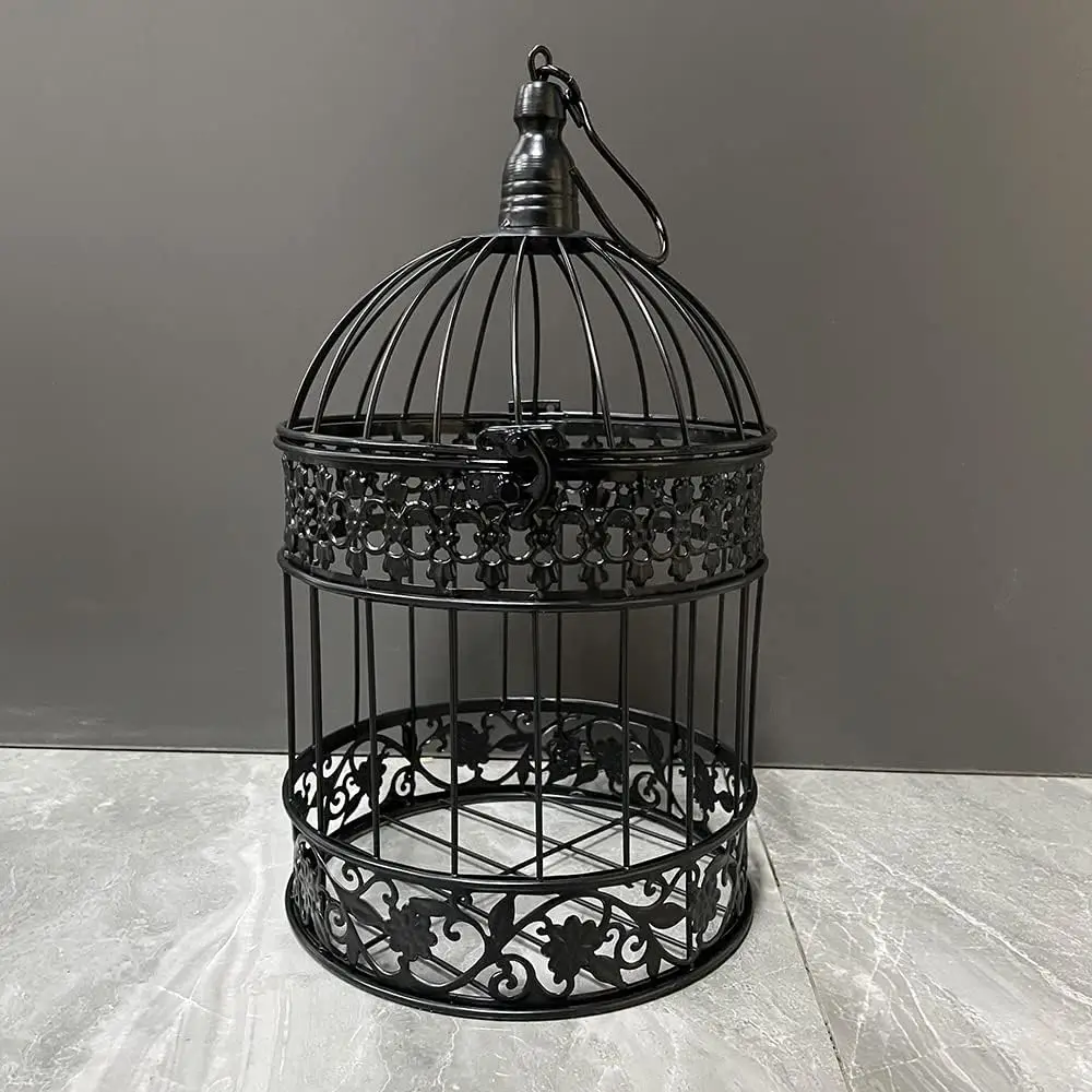 Vintage Round Iron Birdcage Decor for Weddings & Hanging Flowers