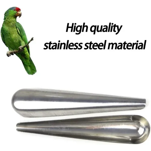 Stainless Steel Parrot Food Spoon - Cage Feeding Tool for Small Pets - Image 4