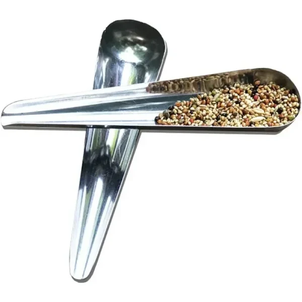 Stainless Steel Parrot Food Spoon - Cage Feeding Tool for Small Pets - Image 2