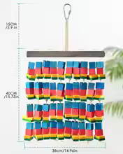 XL Parrot Chew Toy – 21.6" Wooden Block Tearing Toy for Macaws & African Greys - Image 5