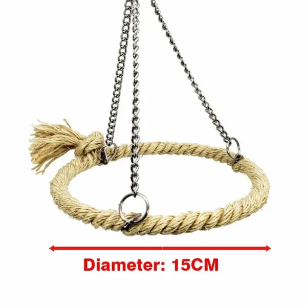 Bird Rope Ring Swing – Hanging Toy for Budgies, Cockatiels & Parrots - Image 5
