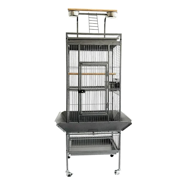 61" Large Steel Bird Cage with Play Top for Parrots & Parakeets - Image 4