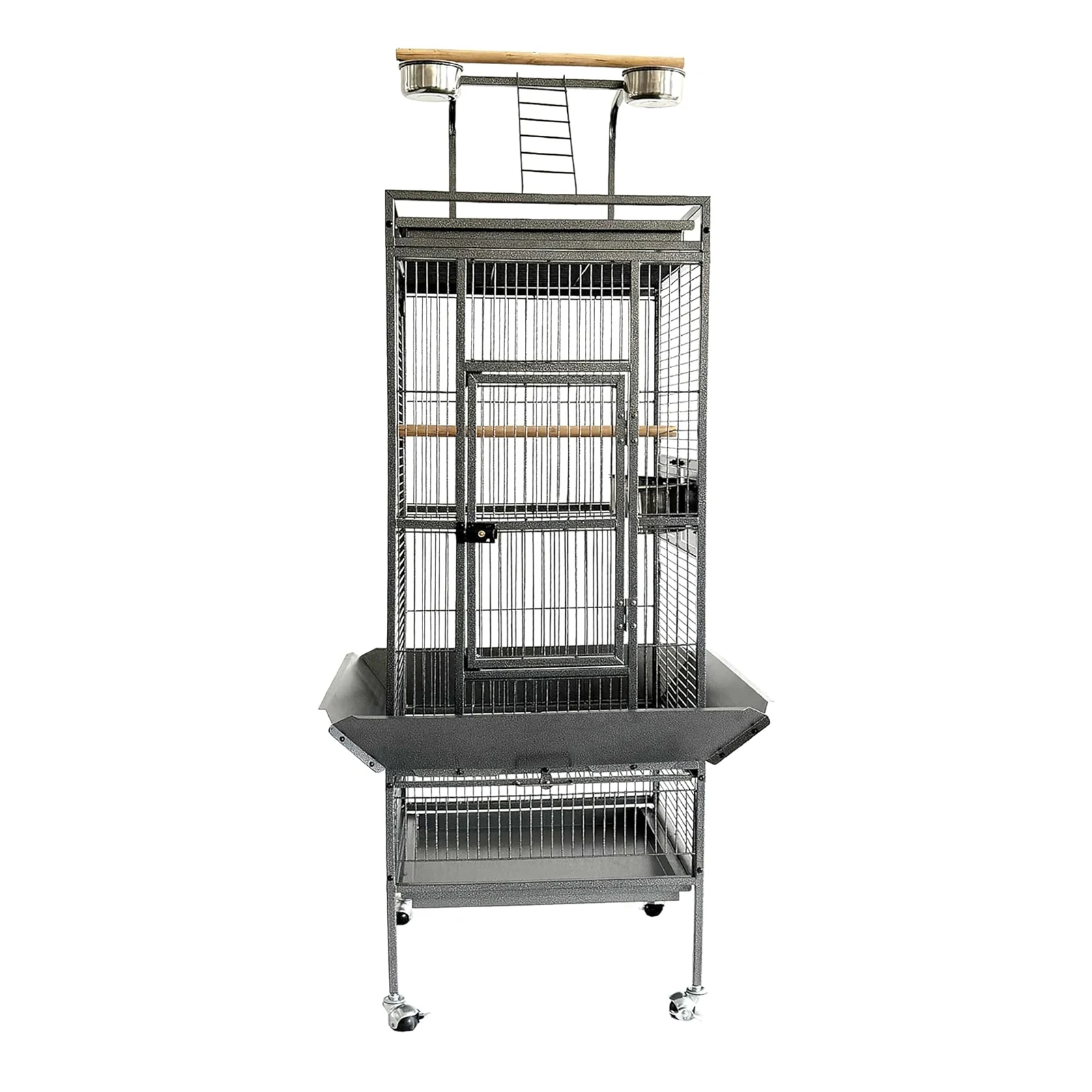 61" Large Steel Bird Cage with Play Top for Parrots & Parakeets - Image 4