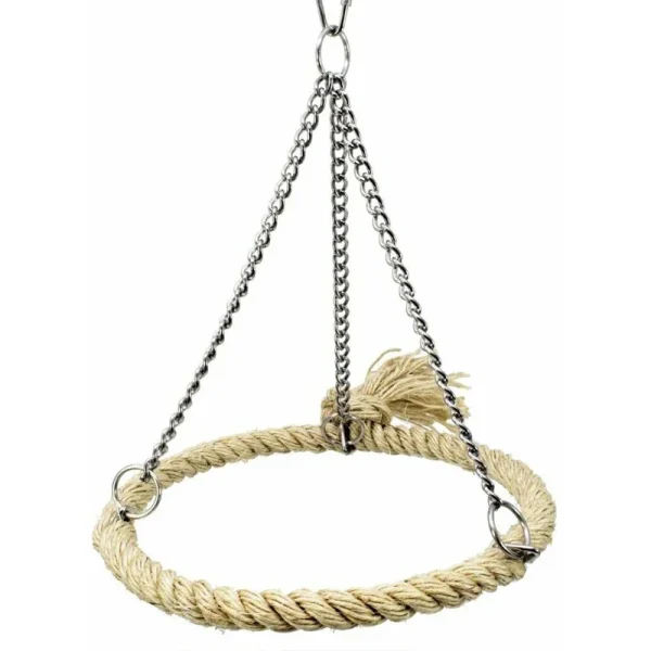 Bird Rope Ring Swing – Hanging Toy for Budgies, Cockatiels & Parrots - Image 3